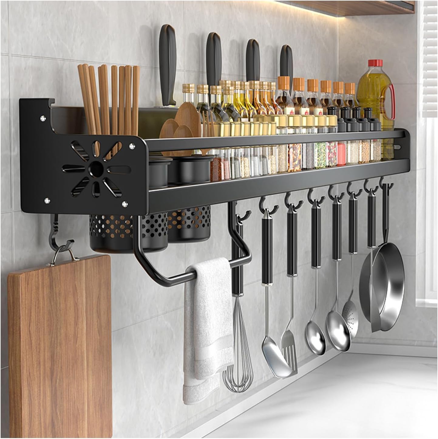 Estante para Especias Organizador de Especias Estante para frascos de Especias Estante para Especias montado en la Pared Soporte para Especias de Cocina Estante para espe