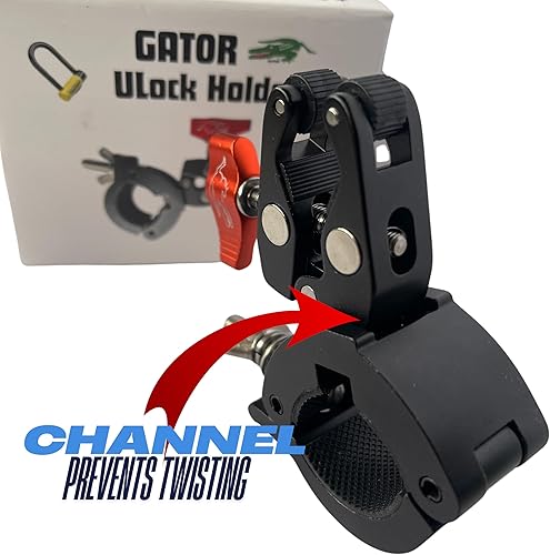 Miniatura 4 de Soporte de bloqueo en U para bicicleta. Este es el GATOR original! (Patente pendiente) Soporte para Ulock de metal para bicicletas eléctricas.