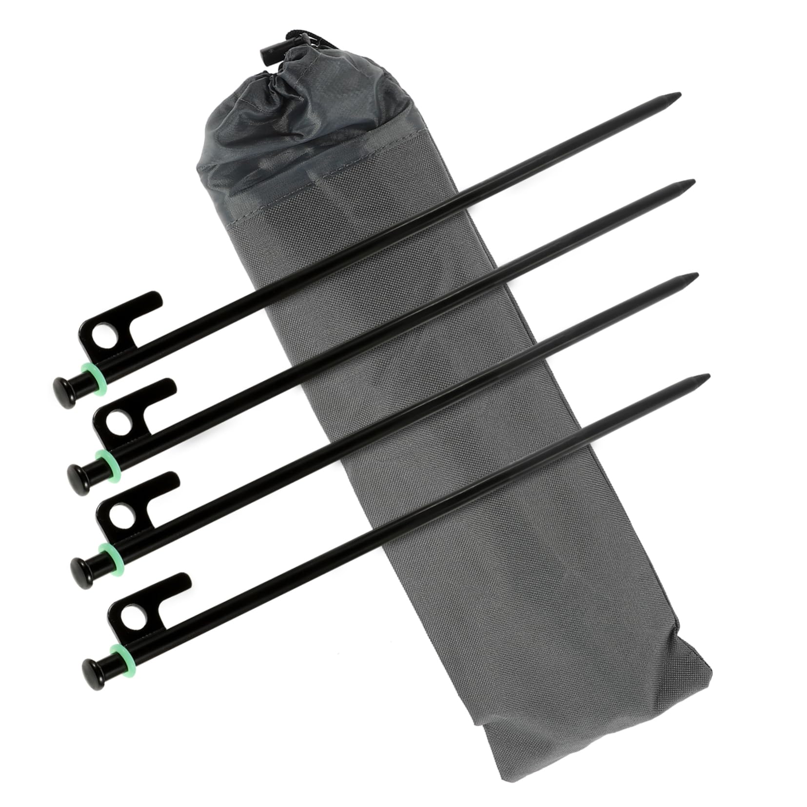 Piquetas de acampada de acero inoxidable Toddmomy con anillo luminoso y bolsa