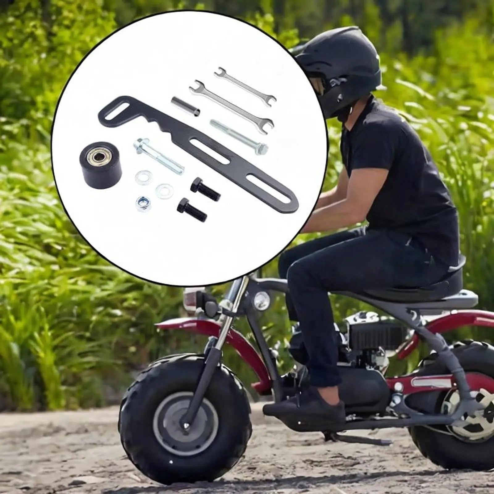 Catena rimorchiatori regolatori Kit di regolazione tendicatena in ferro per pezzi di ricambio moto Accessori moto 50cc 125cc