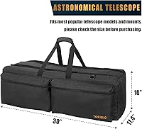 Vista 5 de TORIBIO Telescope Case Bag, Padded Storage Bag and Carrying Case for Astronomical Telescope, Telescope Travel Bag with Pockets & Buckled Straps to