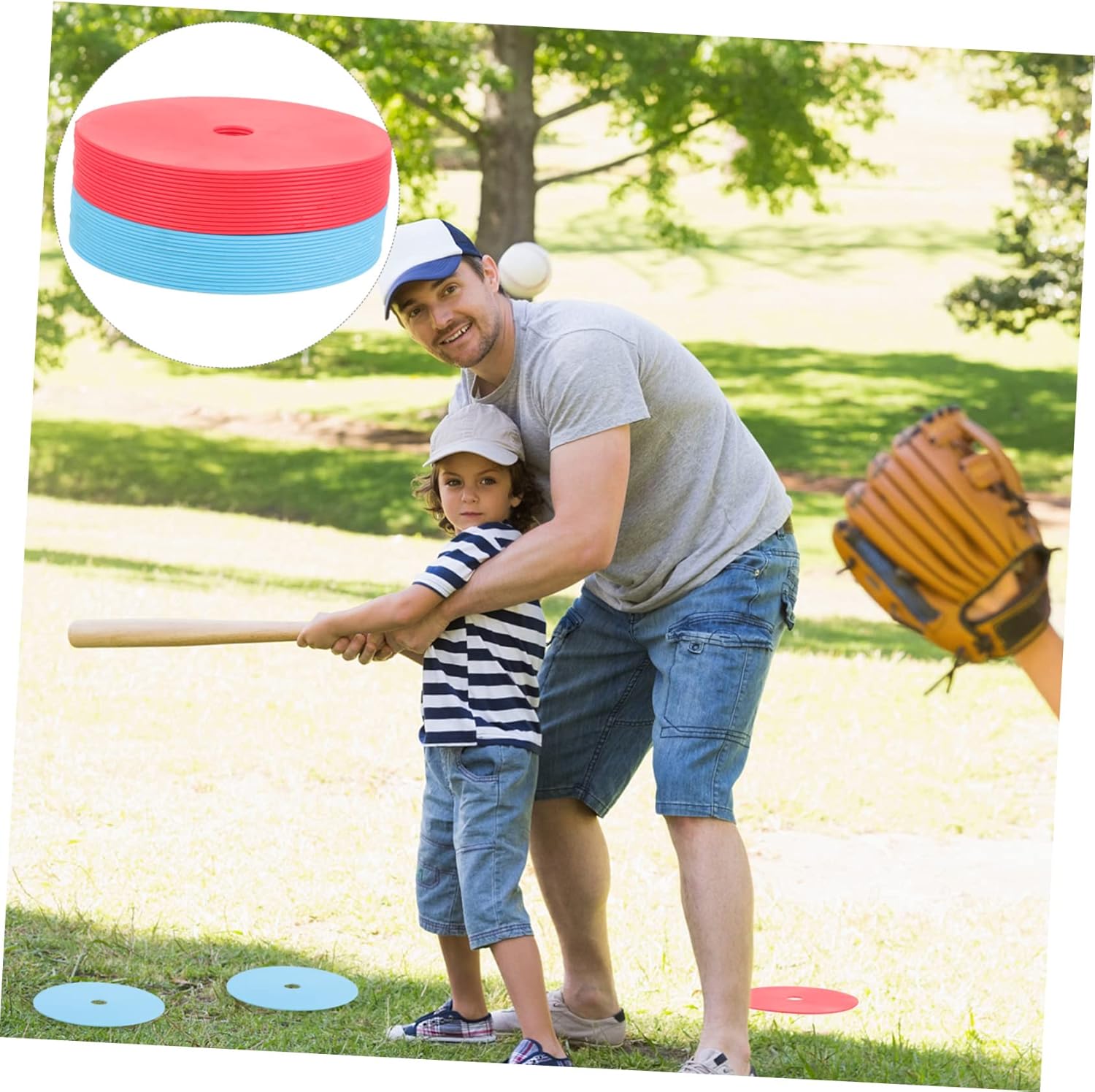 VICASKY 30Pcs Football Training Sign Discs Durable Soccer Training Markers Lightweight Pe Material Space Saving Design for Sports Practice and