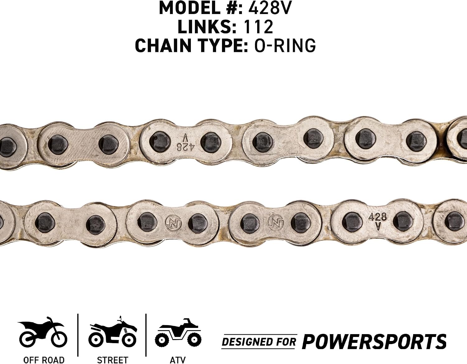 NICHE Drive Sprocket Chain Combo for Kawasaki KE100 Front 14 Rear 46 Tooth 428V O-Ring 112 Links