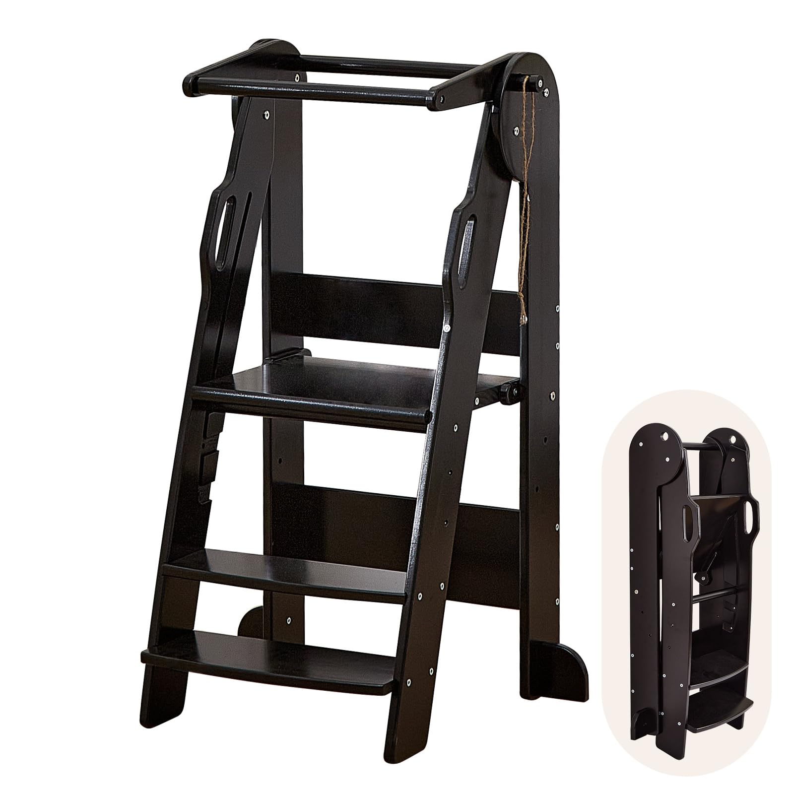FUNLIO Montessori Child Standing Tower - Black