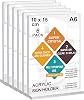 A6 Acrylic Sign Holder, 6 pack T-Shape Double-Side A6 Perspex Display Stands, Clear Poster Menu Holder for Hotel, Office, Shop, School