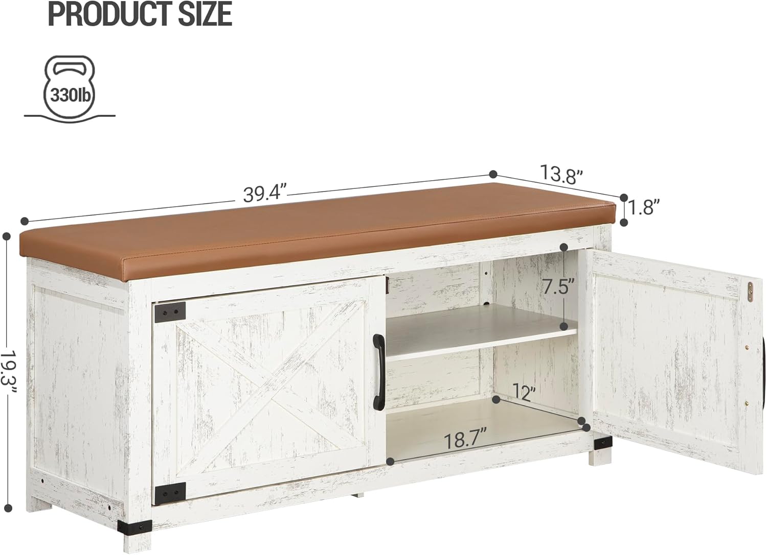 Ladder Shelf, Shoe Storage Bench, BC03201BSB26614KA