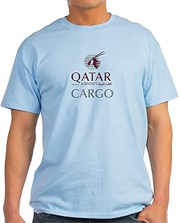 Qatar Airways Cargo T Shirt Men's 100% Cotton, Classic Graphic White T-Shirt