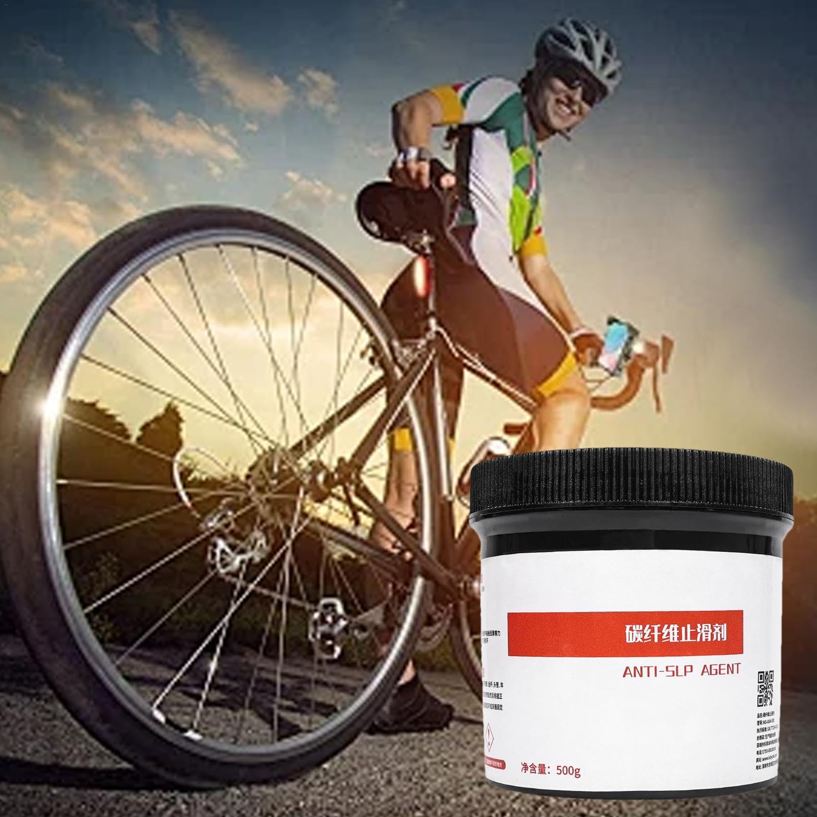 Pasta per presa in fibra di carbonio, Grasso antiscivolo in fibra di carbonio,Gel di montaggio per bici antiscivolo da 500 g - Grasso multifunzionale per biciclette, lubrificante antiscivolo per | carbonio,Gel di montaggio per bici antiscivolo da 500 g -