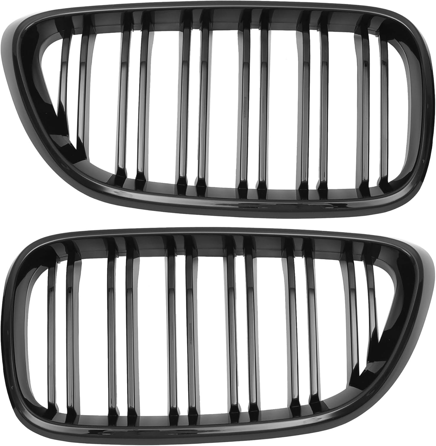 X AUTOHAUX Front Hood Bumper Grille Grill for BMW 228i XDrive 230i XDrive F22 No.51137295524/51137295523 Front Bumper Kidney Grille Grill Double Slat Black Pair