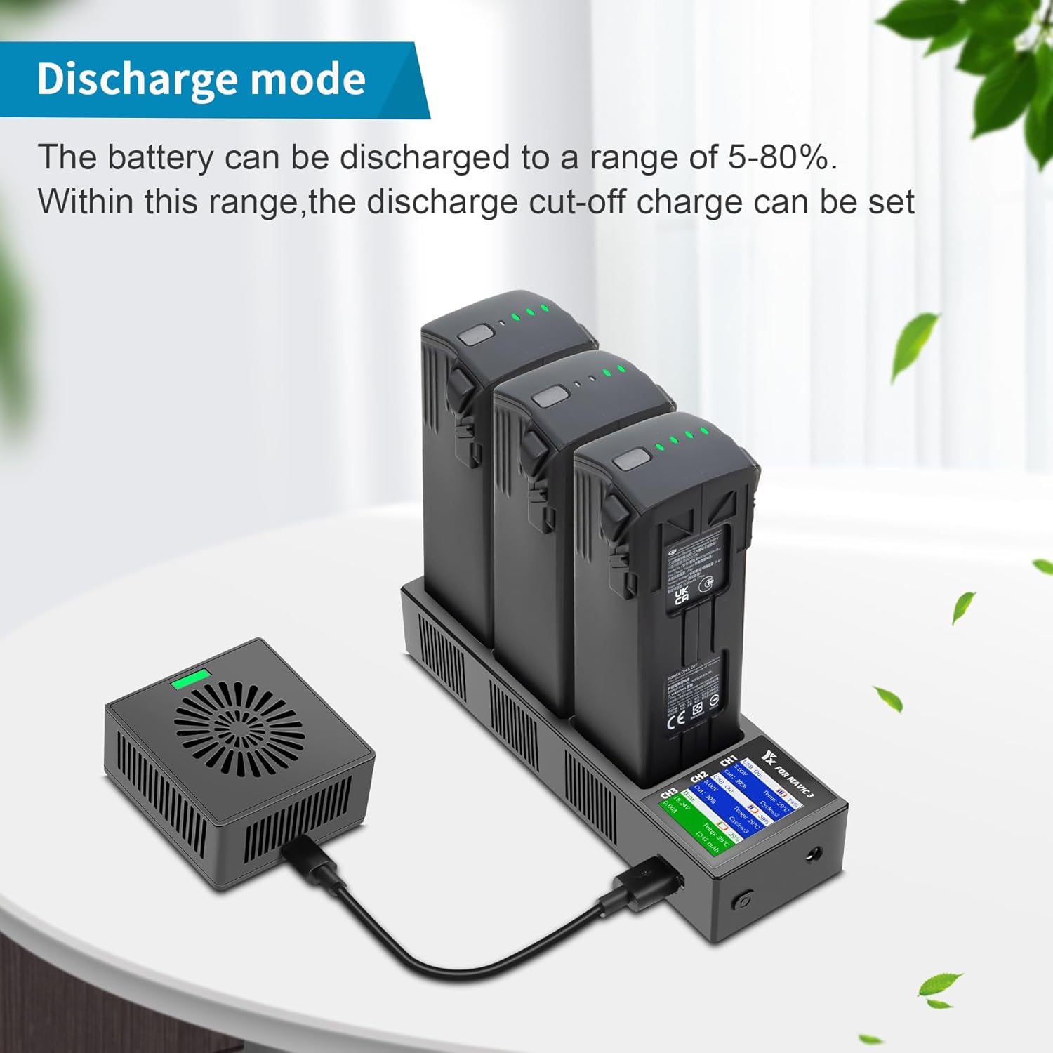 Hanatora Multi Function Charger with Storage Charge,Discharge for DJI Mavic 3 Series Battery,Wall & Car Parallel Charing hub for Mavic 3 Pro Classic Cine Drone Accessories - Image 6