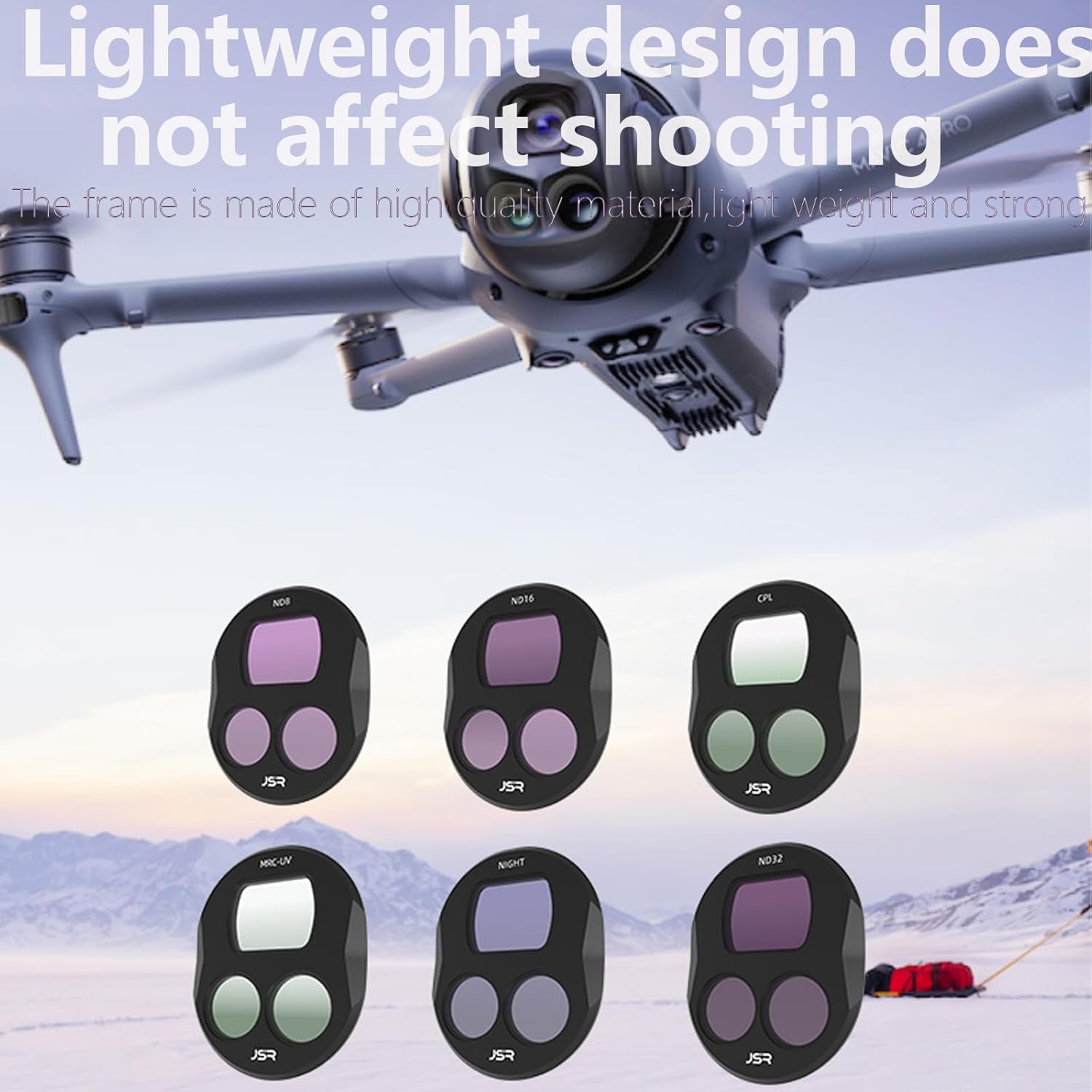 Lens Filter Kit for DJI Mavic 4 Pro, Camera Protection Set Optical Glass External Multilayer Nano Coating Accessories (6Pcs(UV+CPL+ND8+16+32+64))