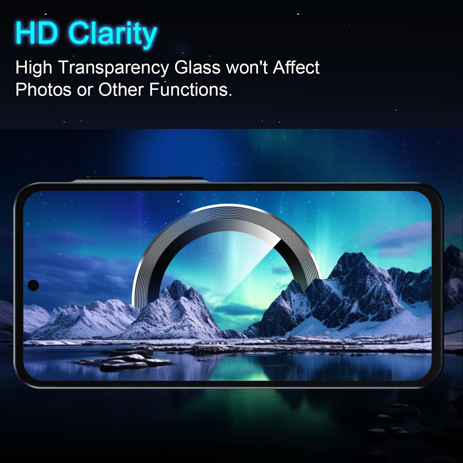 AFARER Glitter Camera Lens Protector For IPhone 17/16/16 Plus - 9H Tempered Glass With Metal Ring