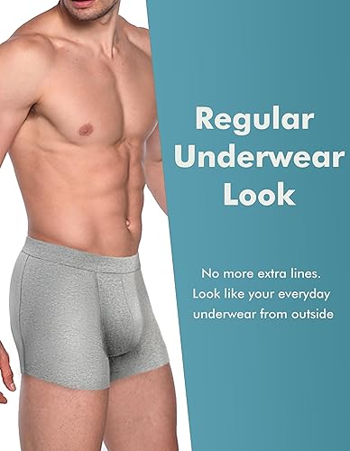 Miniatura 4 de AIRCUTE Washable Absorbency Urinary Incontinence Underwear for Men Bladder Leakage Protection Boxer Briefs, 3 Pack