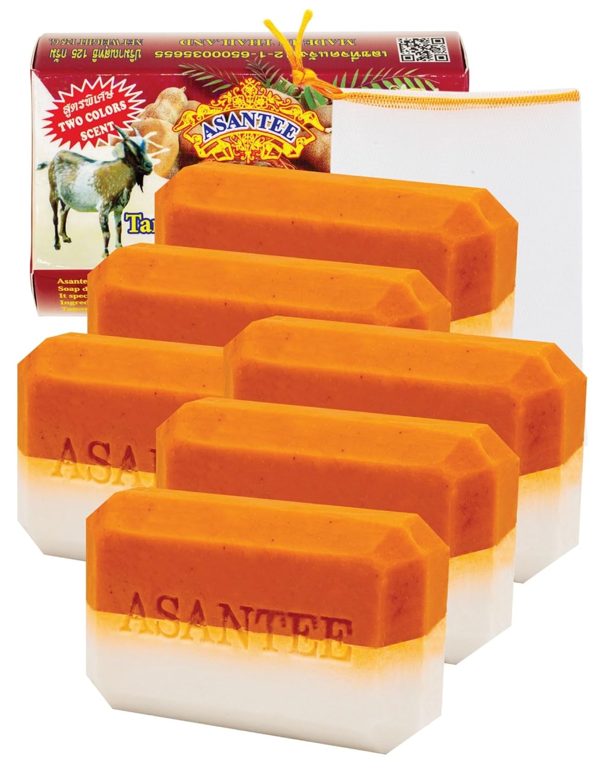 ASANTEE TAMARIND & GOAT MILK HERBAL SOAP 125 G. (Pack of 6)