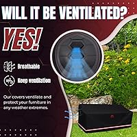 Vista 9 de Turtle Life Funda para Sofá de Patio, Cubierta para Sofá de Exterior Resistente y Duradera, Resistente a Rayos UV y Agua, Anti-Decoloración, Funda