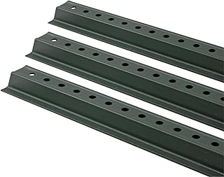 U-Channel Sign Post/Delineator Post, 6-Foot Green Painted, 1.12 lb/ft Steel, Pre-Drilled Holes (3 Pack)