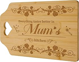 Niviy Christmas Gifts for Mum - Engraved Bamboo Cutting Board Xmas Gifts for Mummy - Mum Birthday Gifts from Daughter Son, Presents for Mummy on Mother's Day Birthday Christmas