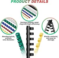 Vista 3 de Yunsailing Paquete de 150 Peines de Encuadernación de Plástico Anillos de Encuadernador de Plástico 19 Anillos Espinas de Encuadernación