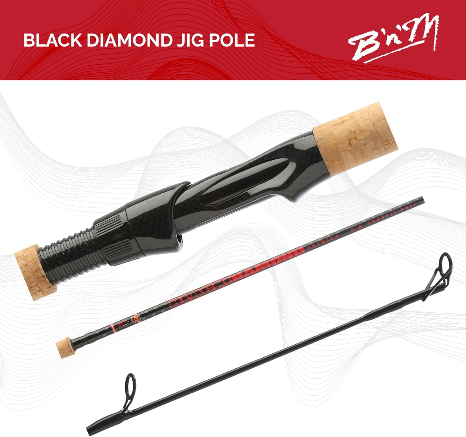 Black Diamond Jig Pole 18ft/3pc w/Weighted Handle