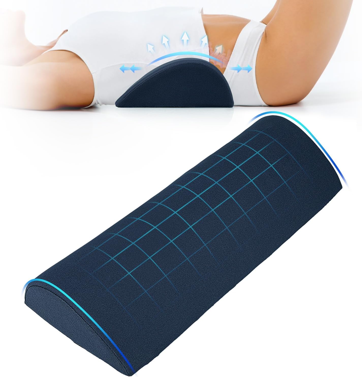 HanNvo Inflatable Lumbar Support Pillow for Bed