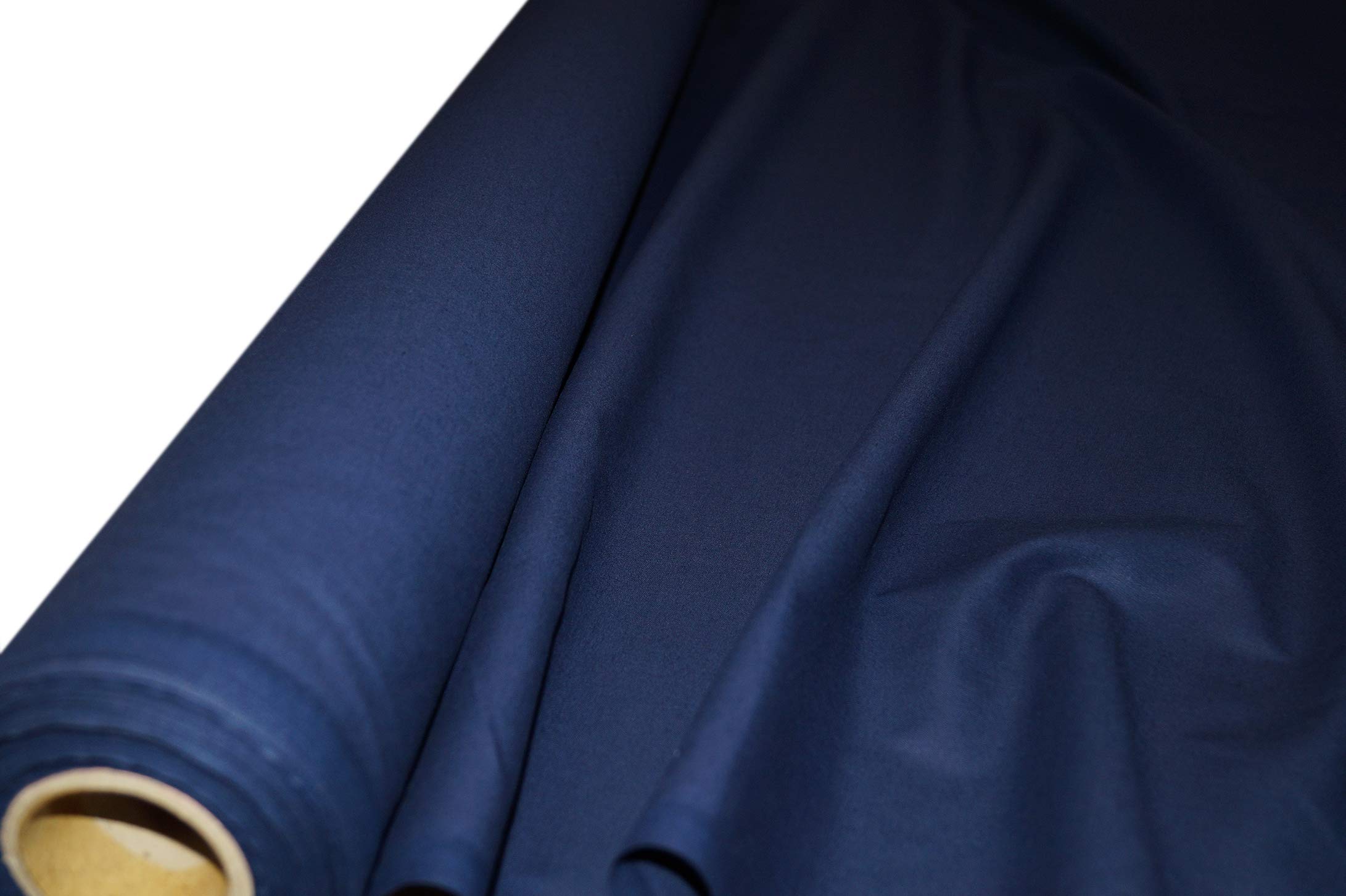 Navy Blue Plain 100% Cotton Fabric - PER METRE