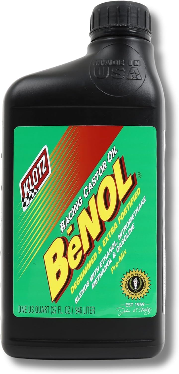Klotz BeNOL Pre-Mix Castor Oil for 2-Stroke Racing Engines – 1 Quart BC-172