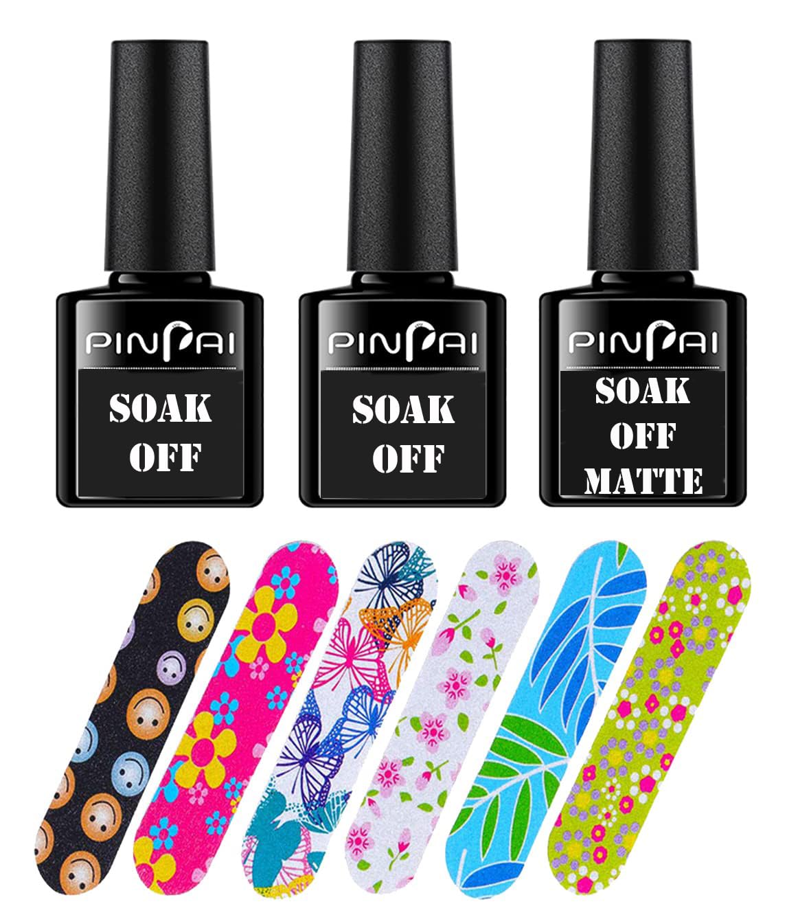 Store2508 Set of UV Gel Top Coat Base Coat Matte Top Coat With Nail Buffers