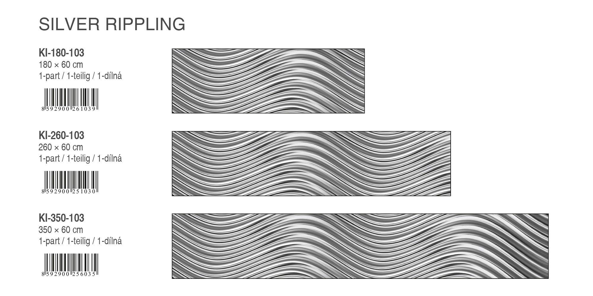 DIMEX Sticker Crédence - Cuisine Argent ONDULANT 350 X 60 Cm Mur Arri Re De La Cuisine Cr Dence Adh Sive G 49605