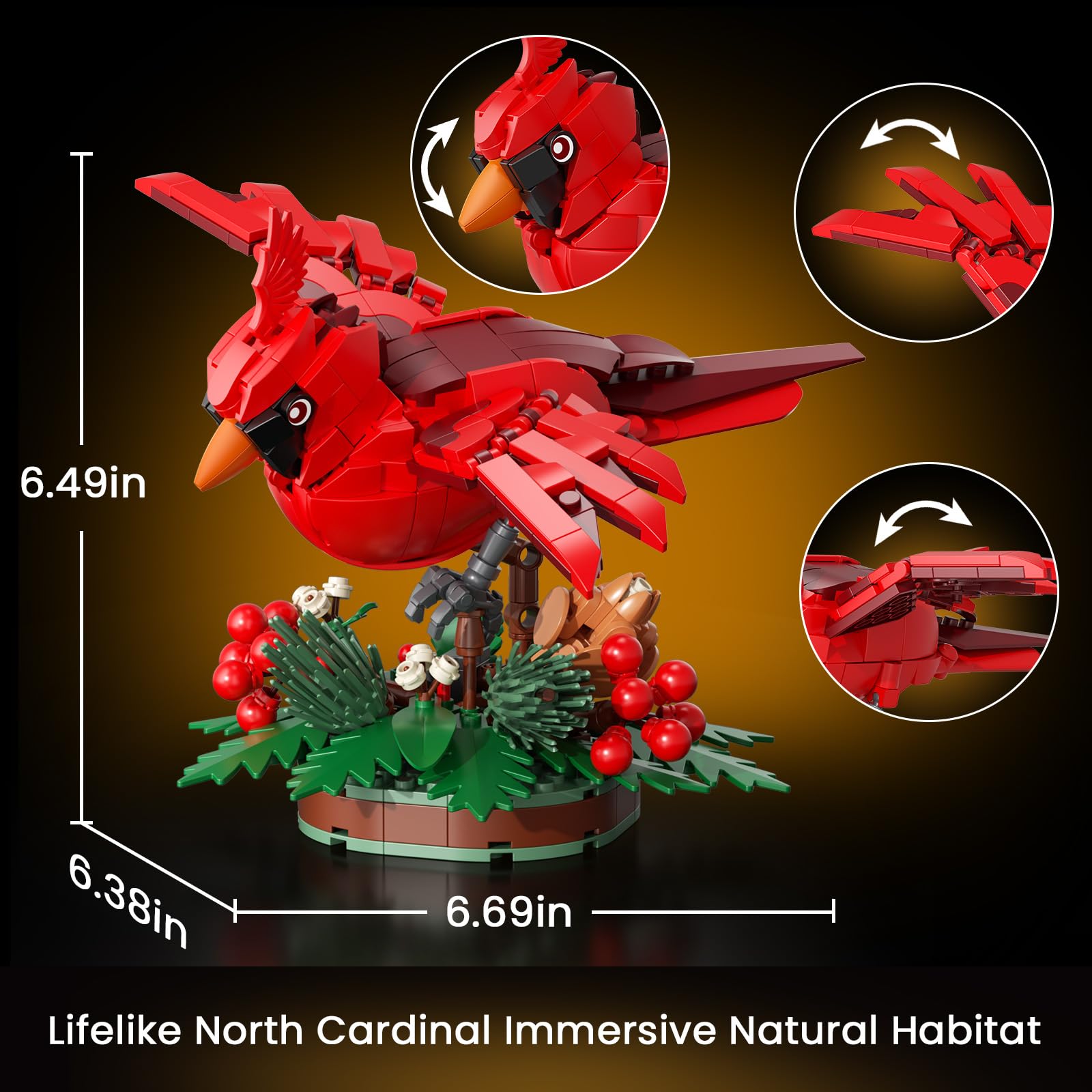 Amazon.com: JAKI Northern Cardinal Building Kit, Red Bird with