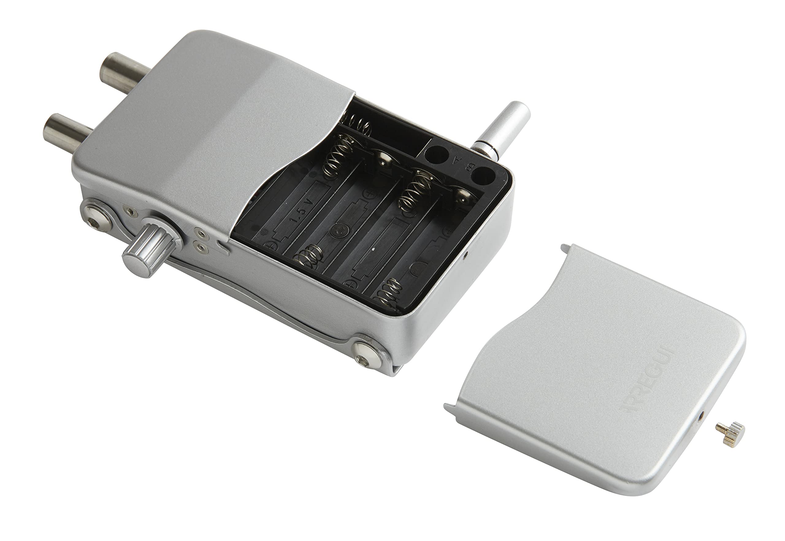 ARREGUI CI10P-AL Serratura di Sicurezza Invisibile per Porta con Allarme Antifurto | 4 Telecomandi | Serratura Elettronica per Porta | Serratura Wireless | Catenaccio Interno | Argento