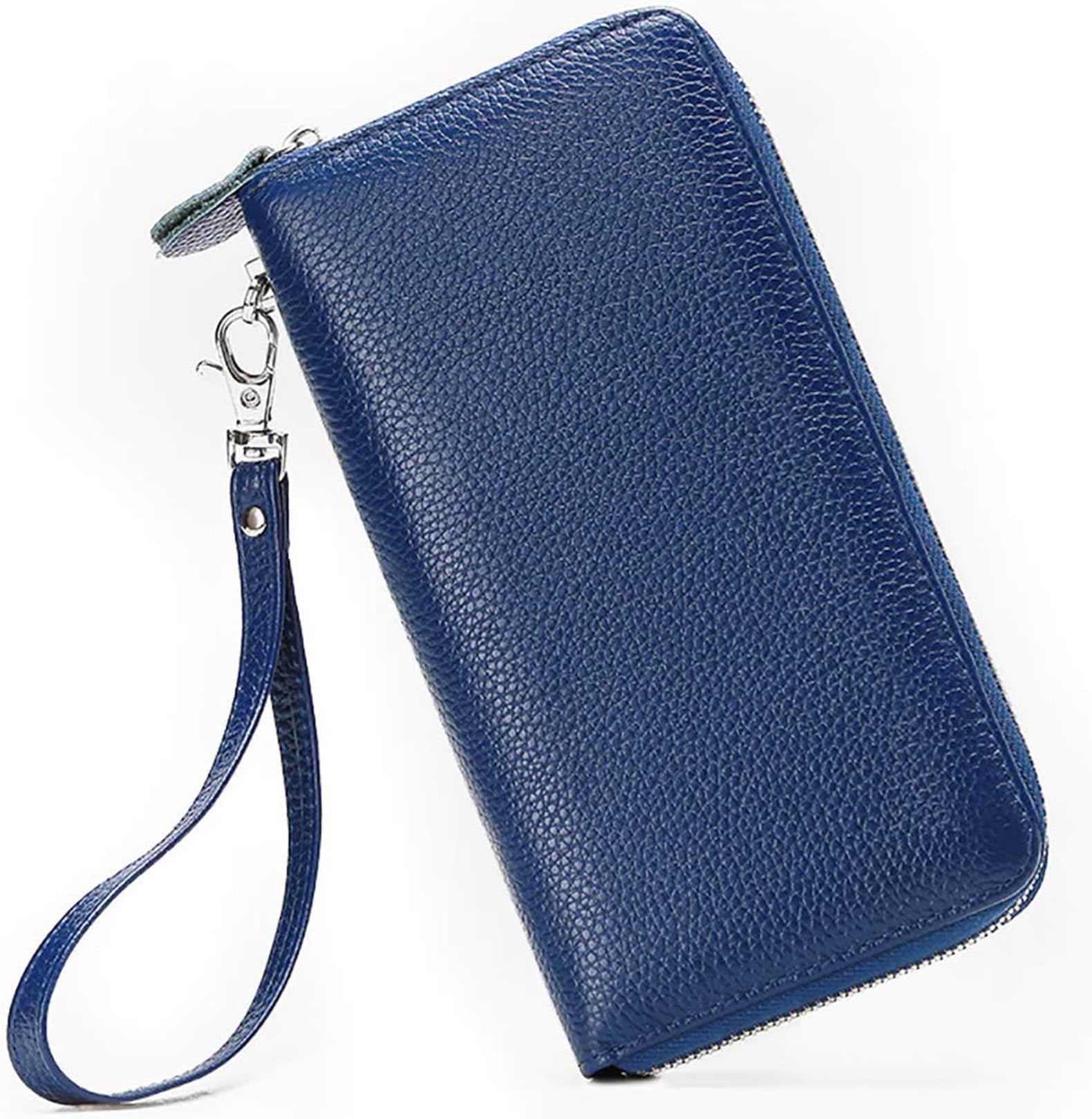 Womens Wallet RFID Blocking Genuine Leather Zip Around Wallet Clutch Wristlet Travel Long Purse for Women