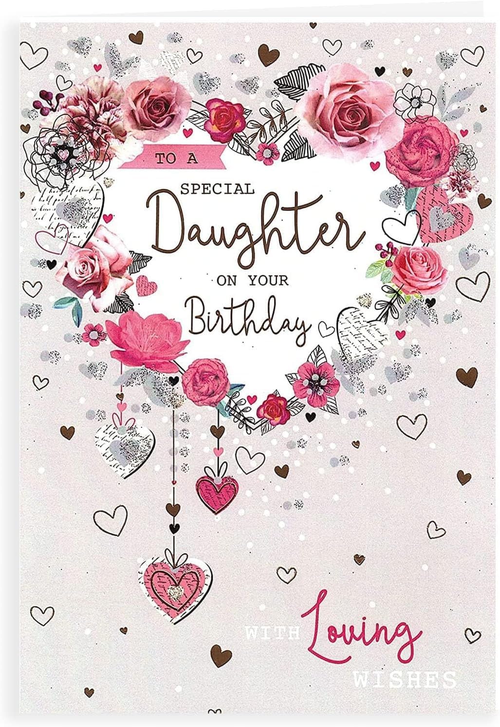 Illustrated Floral To A Special Daughter Birthday Card