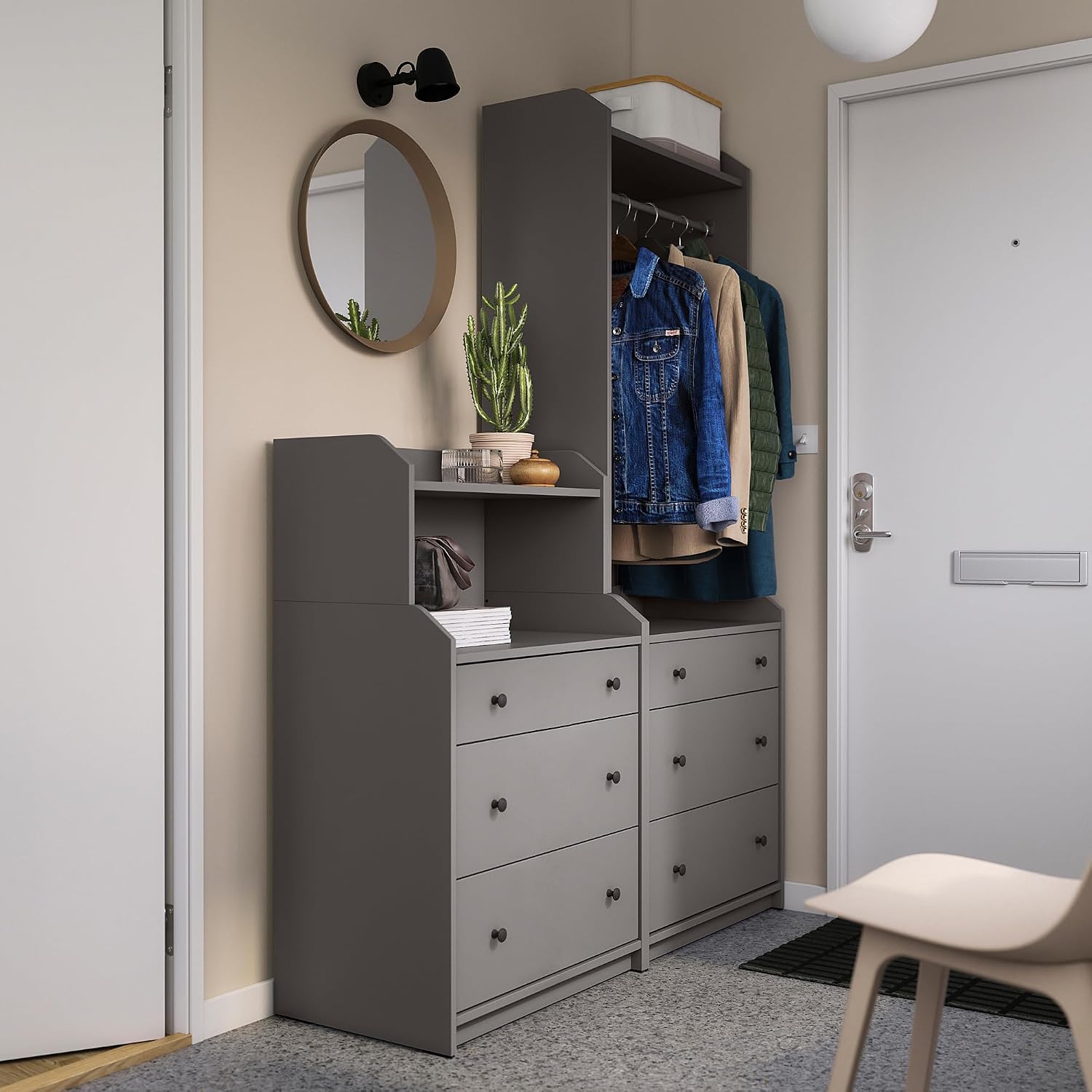 ProTuning HAUGA Storage combination, grey, 140x199 cm