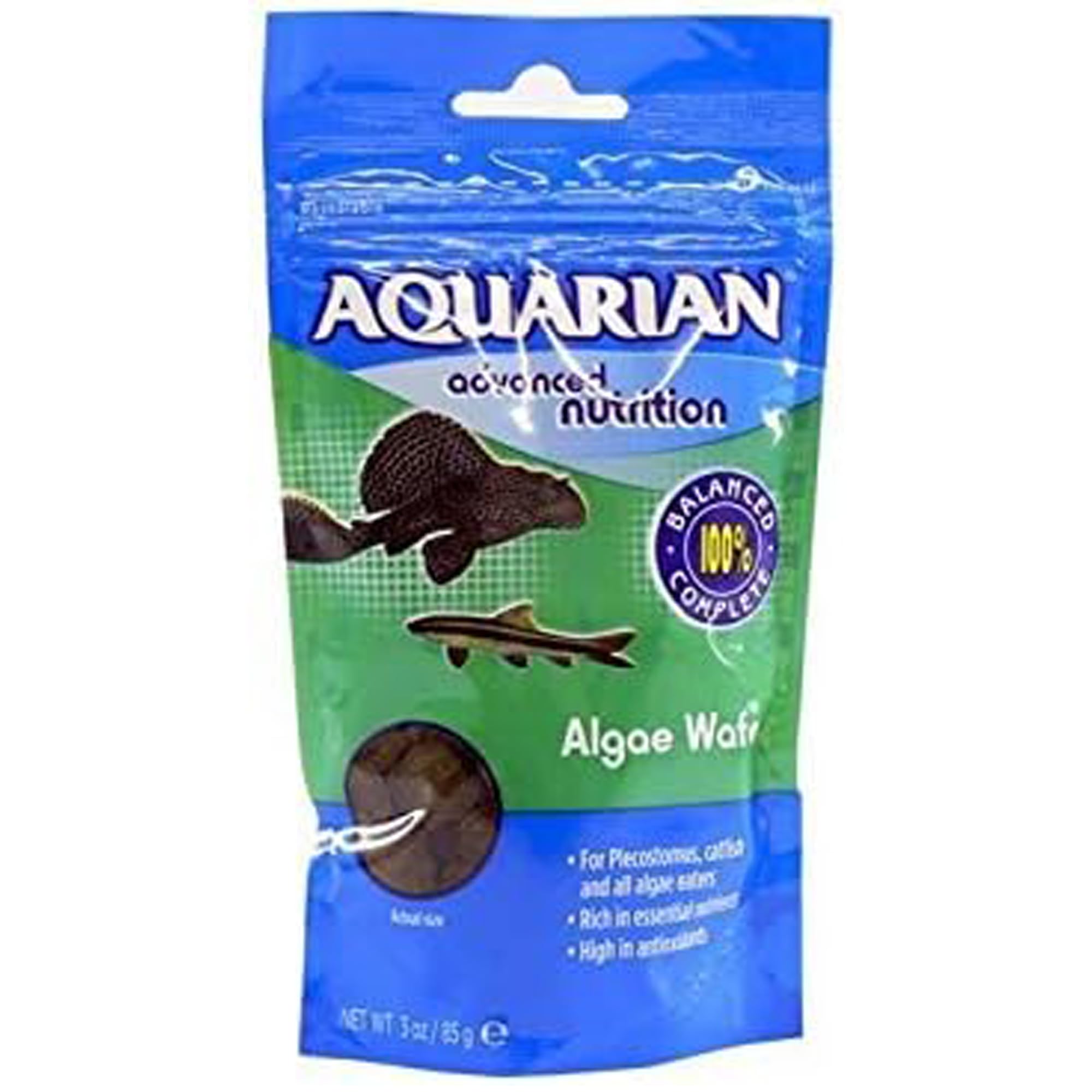 Aquarian Algae Wafer 85g (6-Pack) – Premium Fish Food for Healthy Aquatic Life
