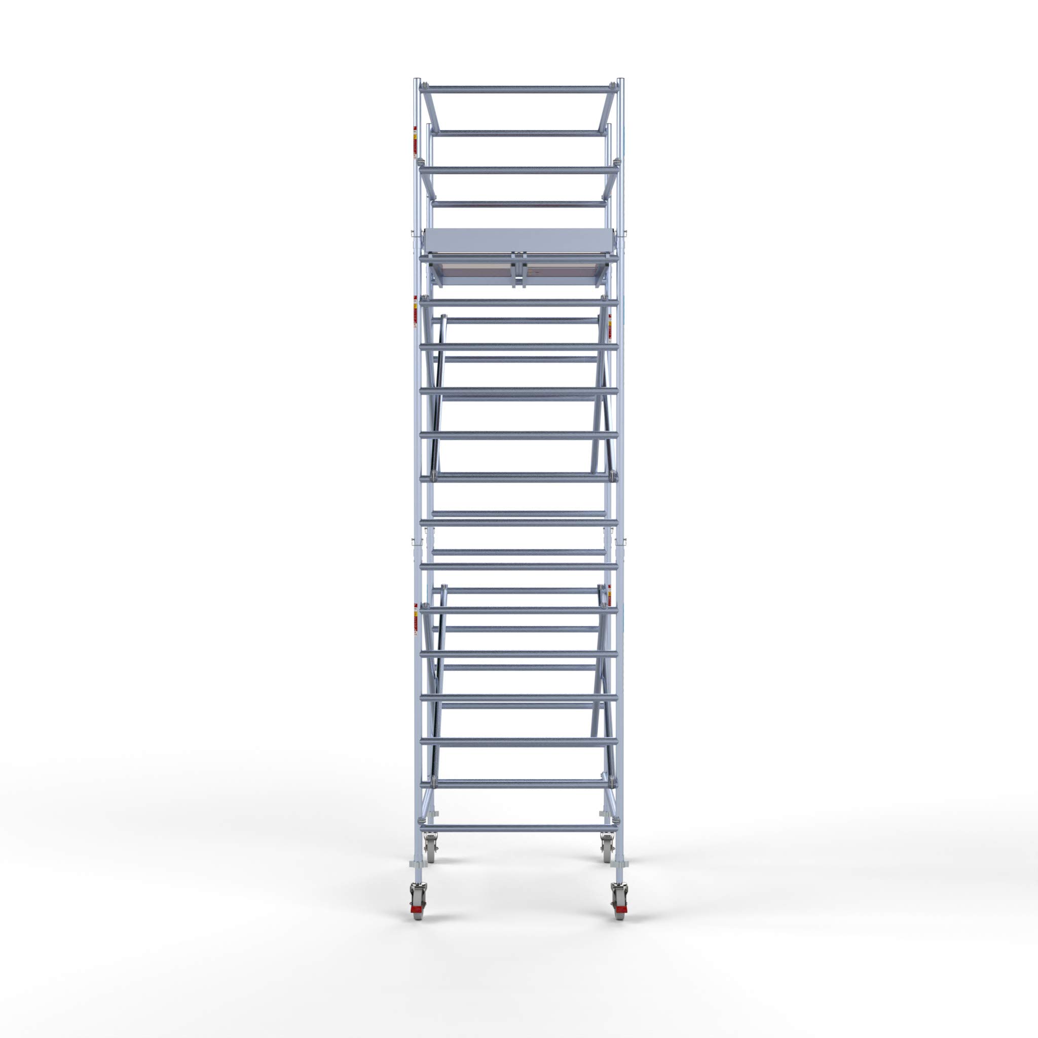 PRO-L 200 Aluminium-Rollgerüst 6m Arbeitshöhe, Konfiguration für Wandstand (6,30 m Arbeitshöhe)