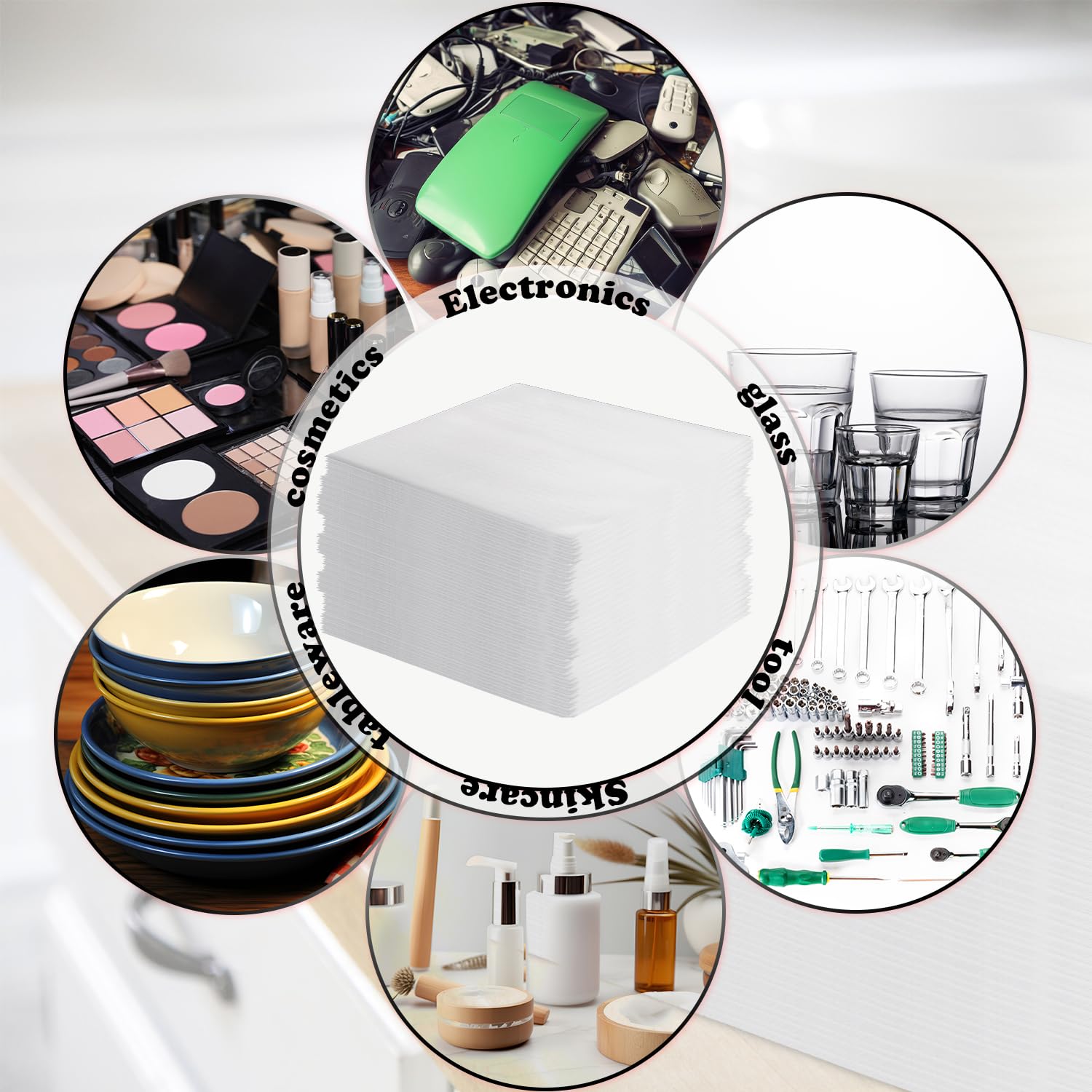 Bolsas de espuma, paquete de 100 bolsas de espuma acolchadas, bolsas de espuma de almacenamiento, material de embalaje protector, envoltura de espuma reutilizable para platos, electrónica, cristalería