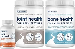 NativePath Joint for Joy Trio - Joint Health Collagen, Bone Health Collagen, Turmeric