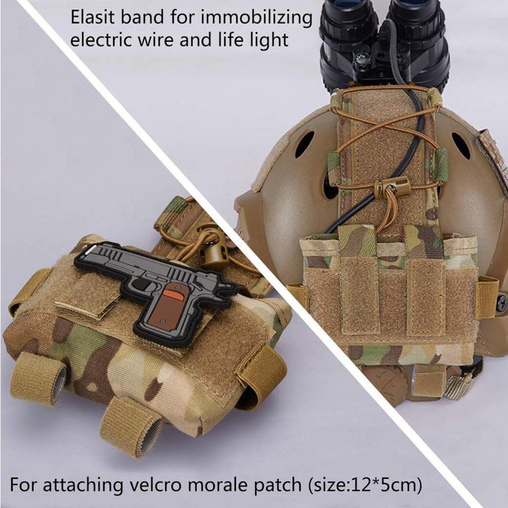 Pochette Batterie Pour Casque Tactique Série K - Compatible P.VS31 - 19,5x12,5x3 Cm - Fixation Velcro - Noir, Multicam, Coyote… - 5