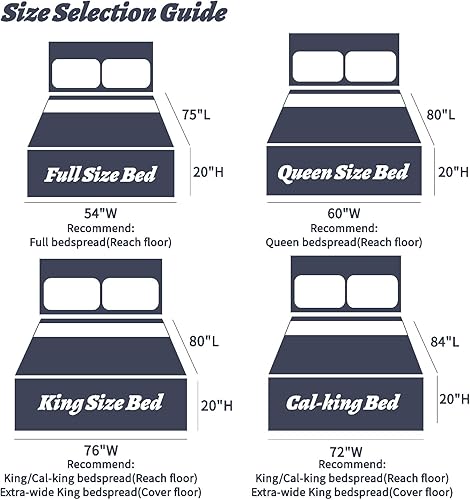 Miniatura 7 de HZ & HY Juego de edredón acolchado de gran tamaño, edredón ligero y delgado, reversible, lujoso, 5 piezas, 100% microfibra, KingCal King, azul marino
