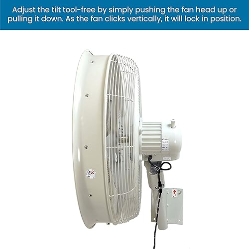 Miniatura 10 de HydroMist F10-14-006 - Ventilador oscilante de pared (24 pulgadas), 18", Negro