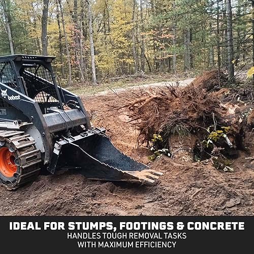 Vista 12 de Titan Attachments Serie Economy - Accesorio para cubo de tocones, elevador deslizante universal de ajuste rápido, borde delantero dentado