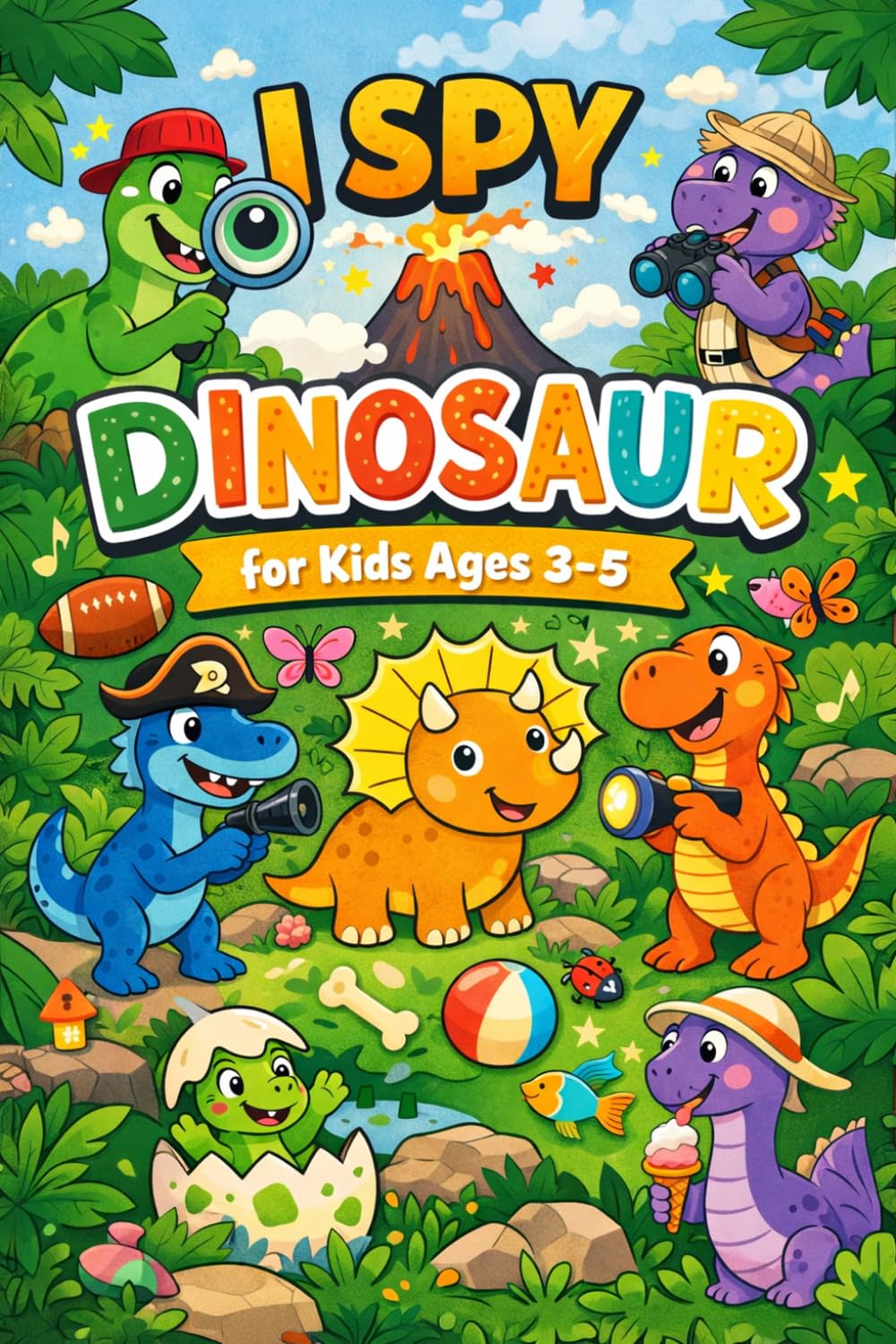 I Spy Dinosaur Book for Kids Ages 3–5: Stomp and Find with Your Little Dino Eye | A Fun Dinosaur Activity Book for Preschoolers