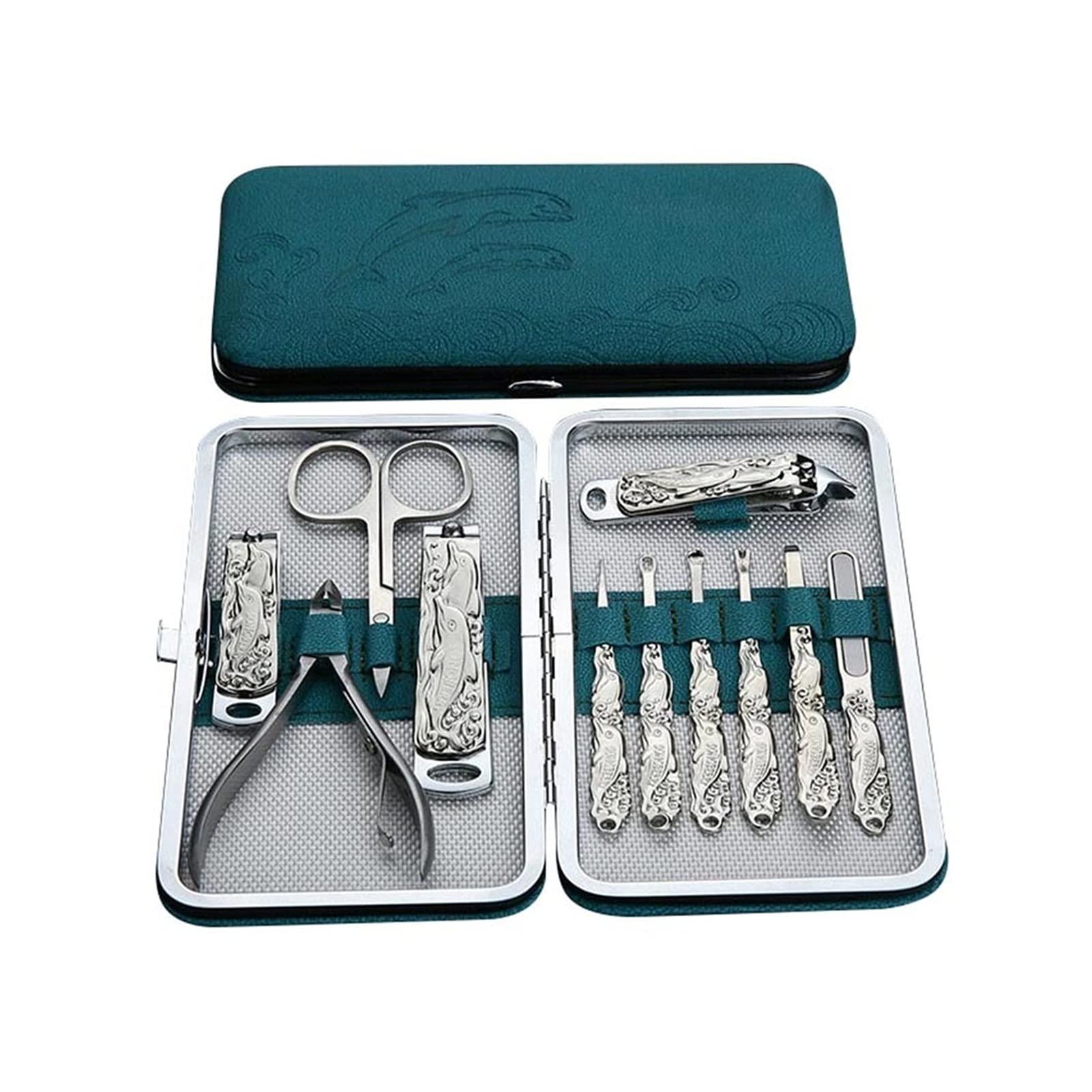 Juego de Cortaúñas Manicura Manicure Pedicure Herramientas de Acero Inoxidable Azul Dolphin Nail Clippers Kit de Aseo para el Cuidado Personal y la Belleza (Color : B)