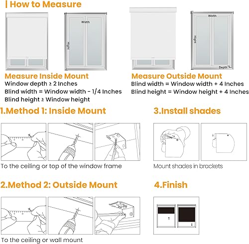 Miniatura 8 de Sulugood Persianas enrollables sin cordones para ventanas de tamaño personalizado persianas enrollables opacas con aislamiento térmico protección UV