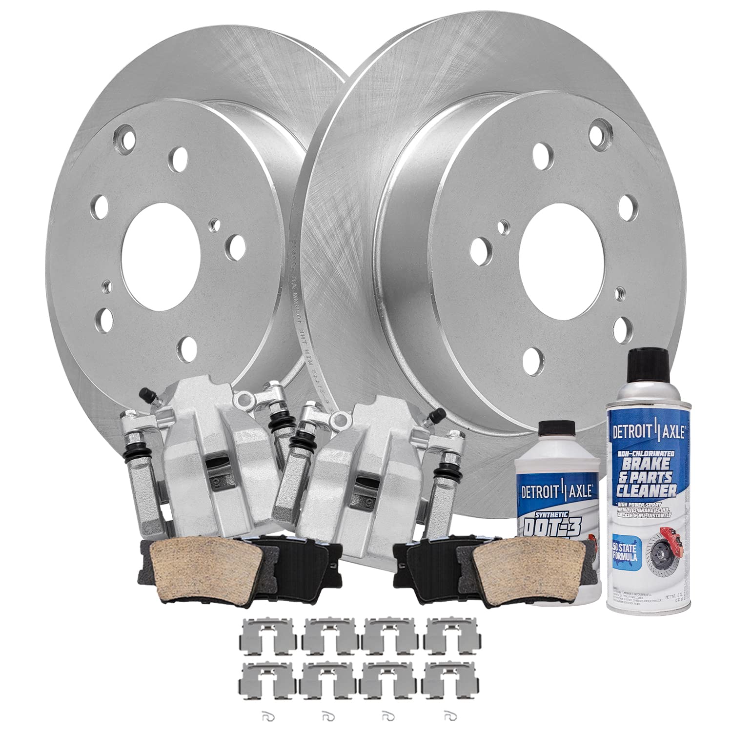 Detroit Axle - Rear Brake Kit for 2010 2011 2012 Lexus HS250h, Disc Brake