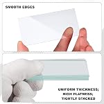 PATIKIL 60x60mm Glass Streak Plate, 4pcs Lab Glass Slides Microscope Glass Slides Optical Optically Clear Glass Slides Smooth Edges High Transparency Transparent Uniform Thickness