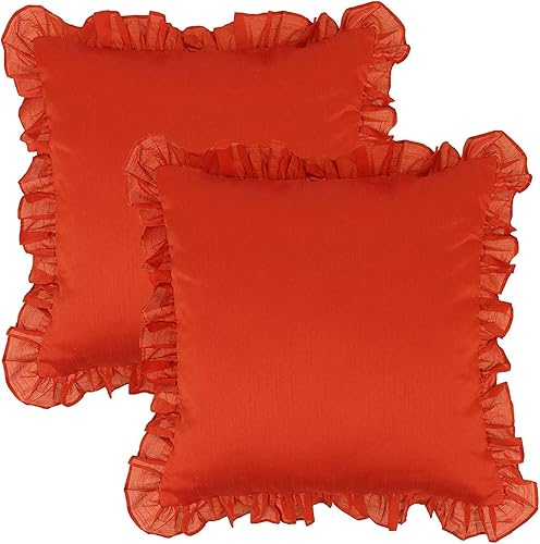 Miniatura 4 de The White Petals Fundas de almohada doradas (volantes, 20 x 20 pulgadas, paquete de 2)