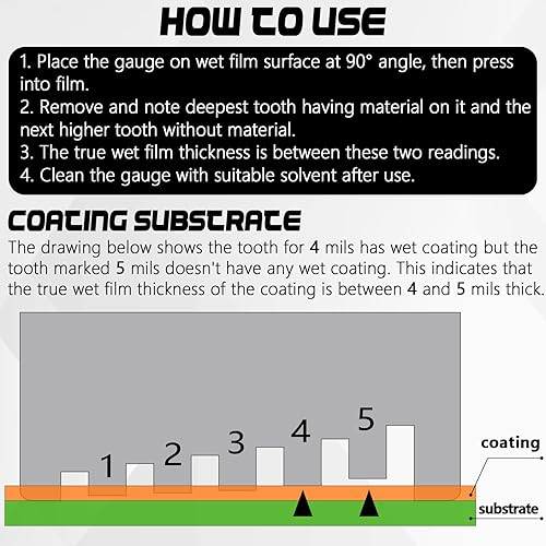 Miniatura 13 de ZeeDix Calibre de espesor de hoja de metal portátil - Herramienta de inspección de tamaño plateado de acero inoxidable Hojas de metal Medidor