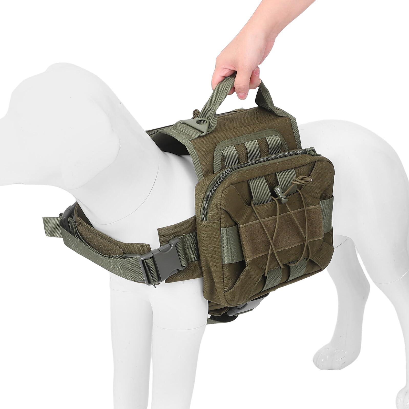 Veemoon Zaino per Cani con Tasca Laterale Zaino per Animali Domestici con Tasche Laterali Borsa da Sella Regolabile per Cani