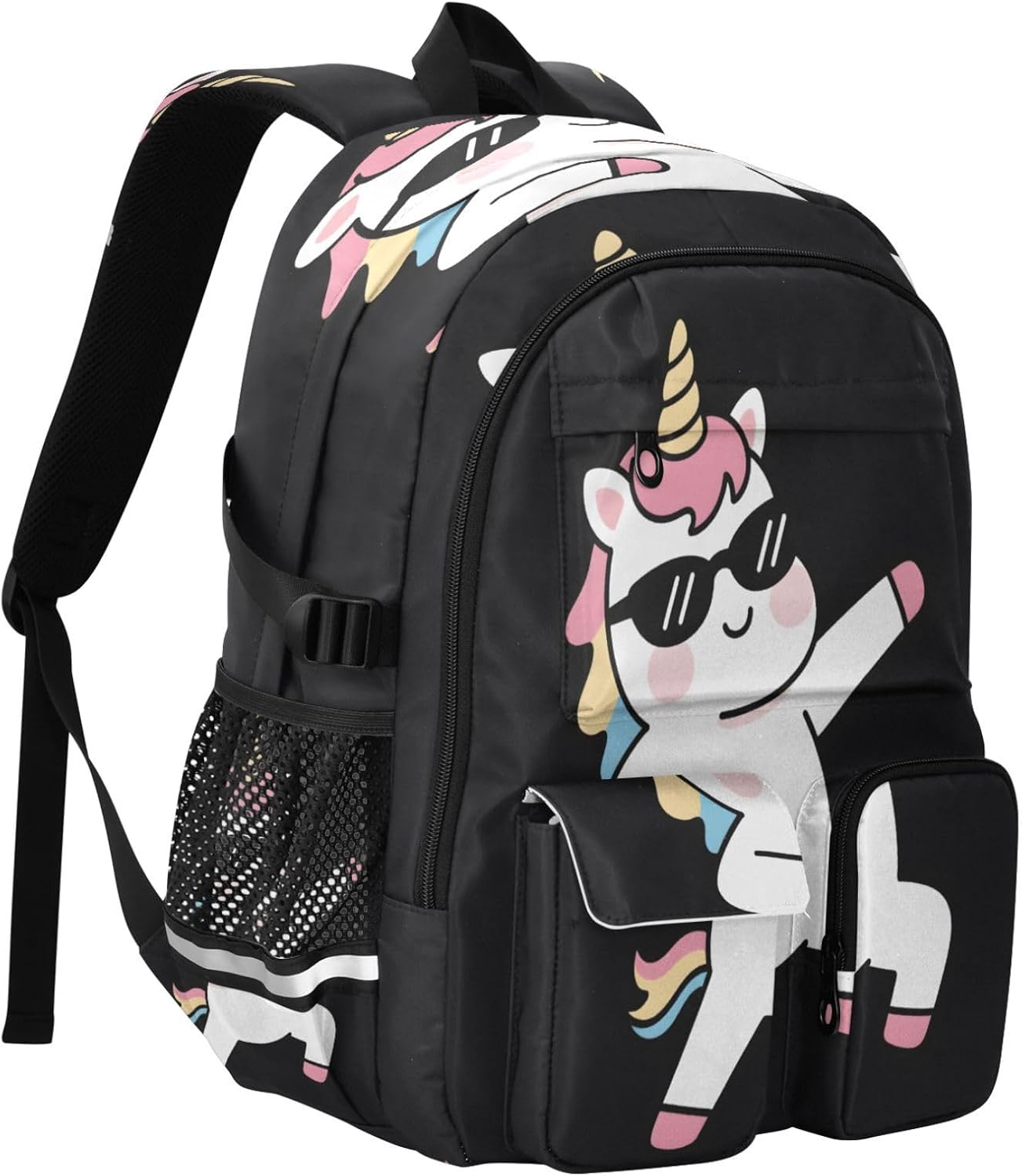 ALAZA Unicorn Dancing Backpack with Mulitiple Pockets for School Outdoor College Travel Bookbag 14 inch Laptop Backpack for Men and Women140 image 2